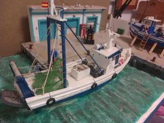 Maqueta Diorama Muelle Pesquero