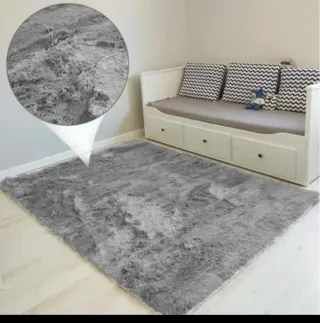 Alfombra pelo largo negra