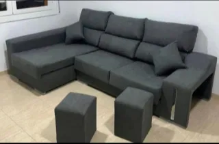 Sofá modular tela beige/gris