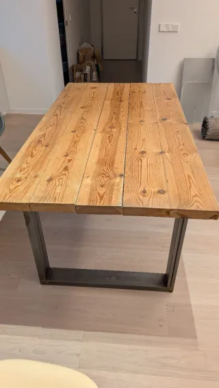 Mesa de madera rústica para 6 personas