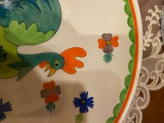 Piatto Lenci Torino Gallina Decorata