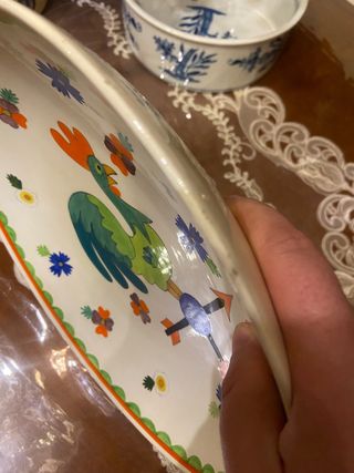 Piatto Lenci Torino Gallina Decorata