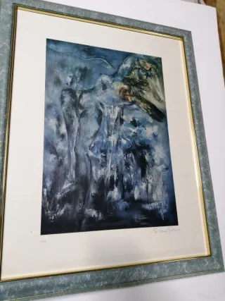 Serigrafia con cornice in legno