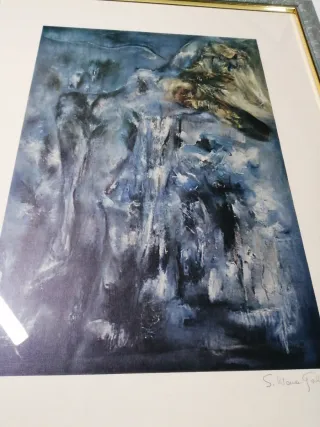 Serigrafia con cornice in legno