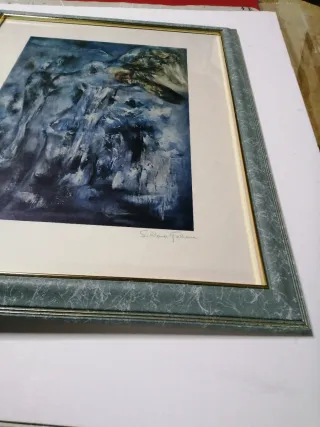 Serigrafia con cornice in legno