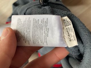 Chaqueta Forro Polar Columbia Gris y Rojo