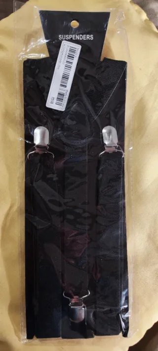 Tirantes elásticos negros para hombre