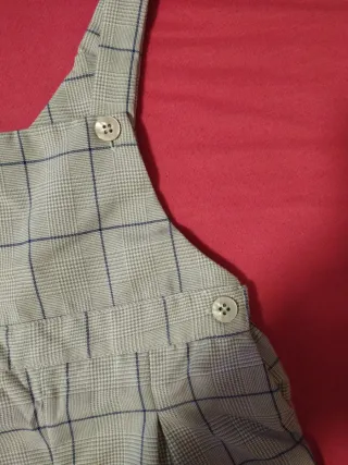 Peto bebé a cuadros verano (43cm de largo)