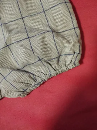 Peto bebé a cuadros verano (43cm de largo)