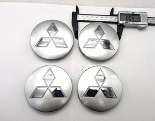 4 CENTROS DE RUEDA MITSUBISHI 80 MM