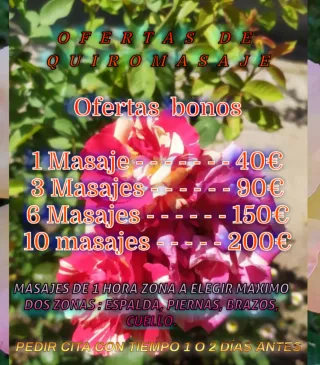 Masaje profesional (Quiromasaje)