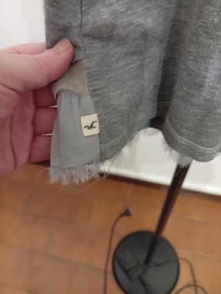 T-shirt Hollister donna beige/grigio