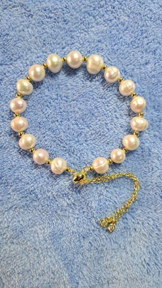 Conjunto Perlas 925 Pulsera y Pendientes