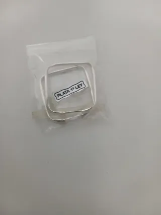 Pendientes plata ley cuadrados