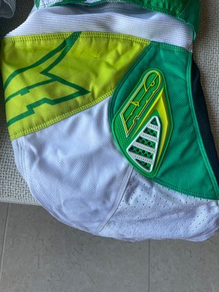 Pantalón Motocross AXO Verde y Blanco