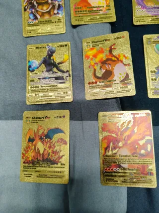 Cartas Pokémon Doradas Coleccionables