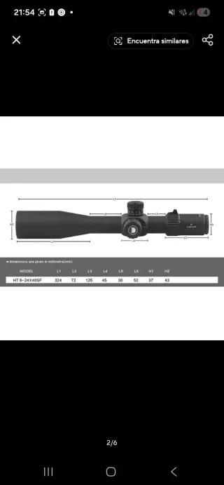 Visor Discovery 6-24x40 Mira Telescópica