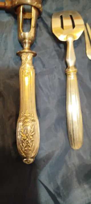 Lote cubiertos antiguos plata franceses