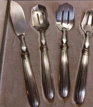 Lote cubiertos antiguos plata franceses