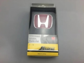 EMBLEMA VOLANTE HONDA ROJO 49x40mm