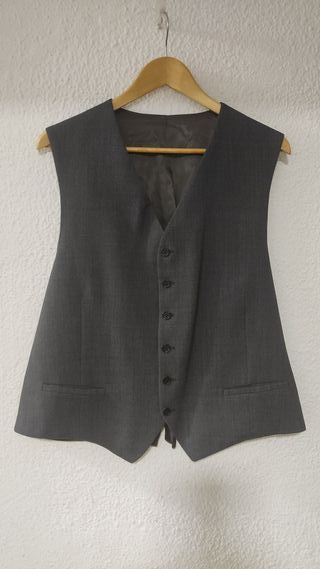 Traje Cortefiel Gris 3 Piezas Nuevo