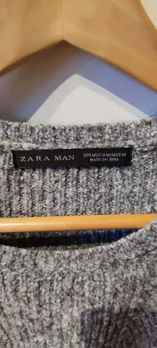 Jersey Zara Gris Talla M