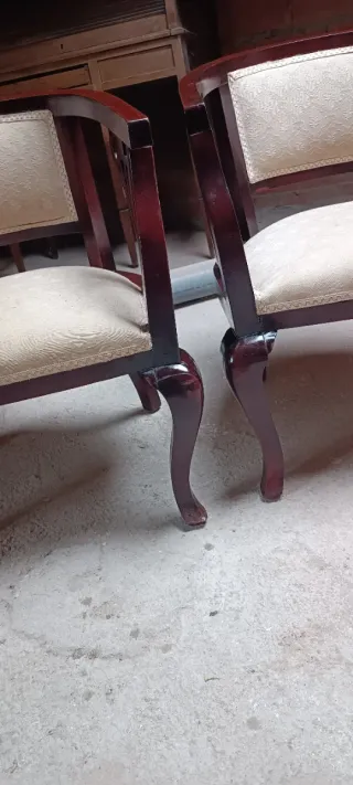 Conjunto 2 butacas antiguas vintage madera