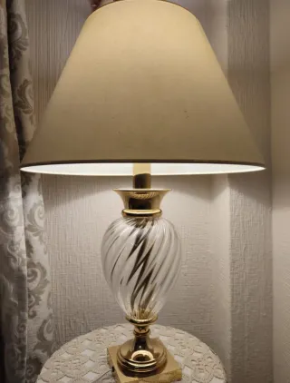 Lámpara clásica cristal y metal