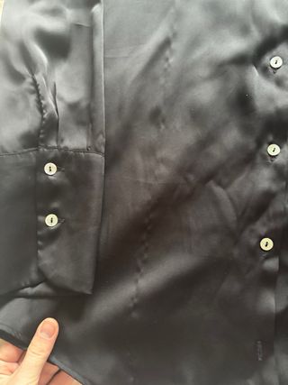 Blusa Zara Satén Negra
