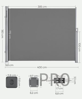 Tenda laterale in alluminio