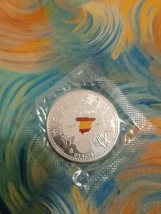 Lote 6 Monedas Plata- 100 gramos plata fina