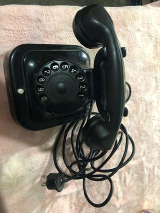 Telefono a disco nero