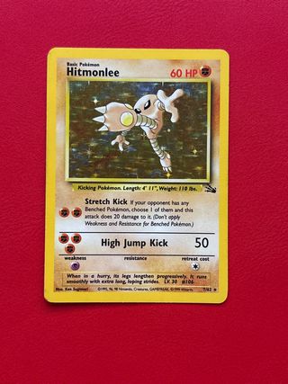 Carta Pokémon Hitmonlee fósil inglés