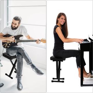 Taburete Plegable Ajustable Negro