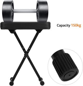 Taburete Plegable Ajustable Negro