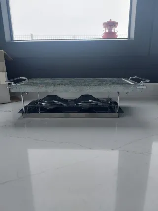 Parrilla Piedra Cocina Metal 44 X 21 X 11