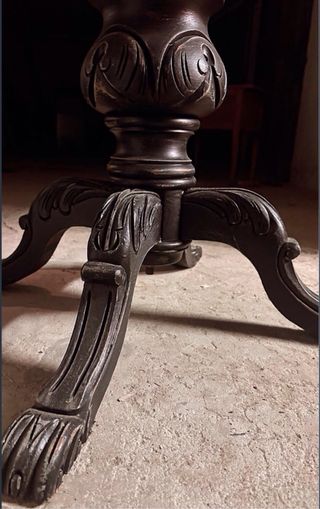 Mesa redonda vintage madera