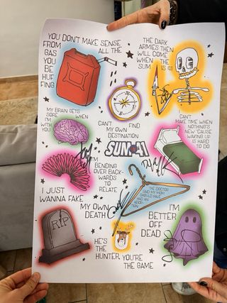 Poster autografato + Accappatoio Sum 41