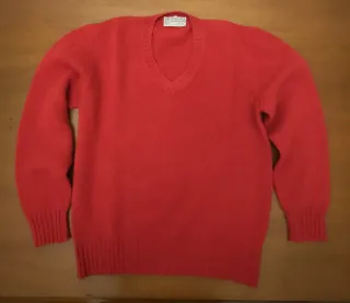 Maglione lana Mauron Spun in Scotland rosso