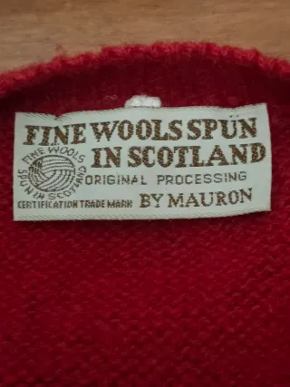 Maglione lana Mauron Spun in Scotland rosso