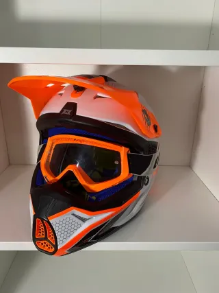 Casco Axxis WOLF + Gafas Thor Motocross