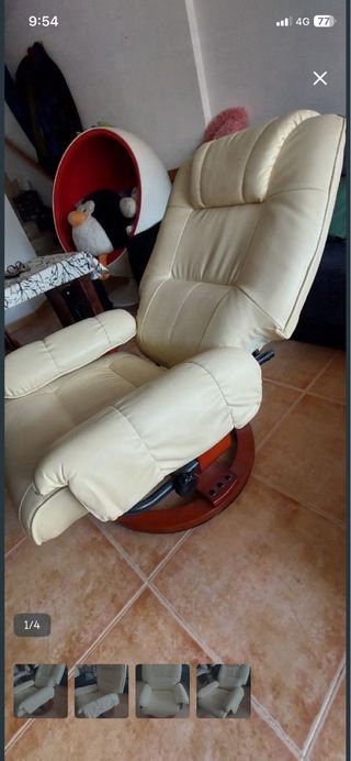 Sillón individual cómodo color crema