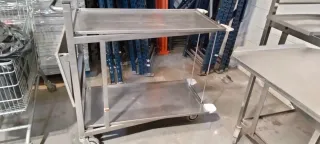 7 Carros Acero Inox 2 Baldas 118x66