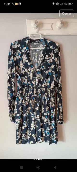 Vestido floral manga larga