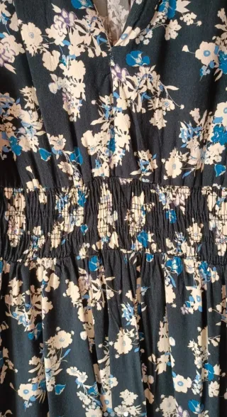 Vestido floral manga larga