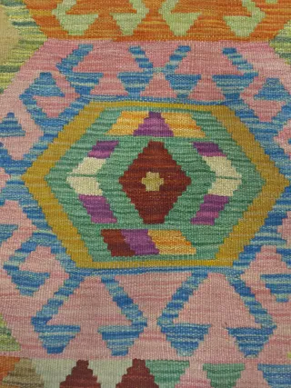 Tappeto Kilim afgano 254x81 cm lana