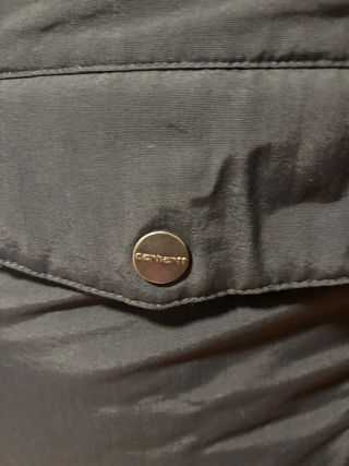 Chaqueta Carhartt Negra Larga con Capucha de Pelo