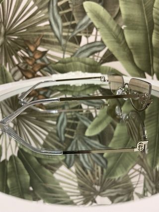 Occhiali da sole cat-eye argento e marroni