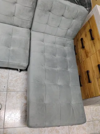 Sofá modular gris de tela 629746578