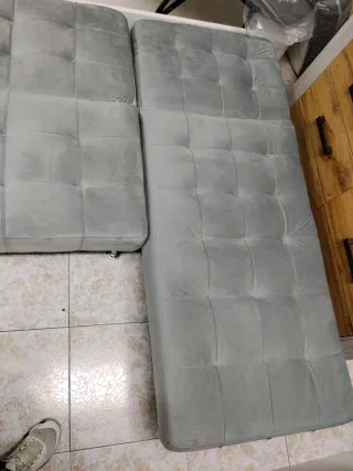 Sofá modular gris de tela 629746578